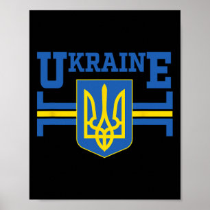 Ukrainische Flagge Vintage Heritage 5 Poster