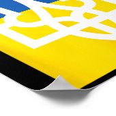 Ukrainische Flagge Vintage Heritage Poster (Ecke)