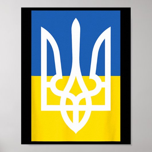 Ukrainische Flagge Vintage Heritage Poster (Vorne)