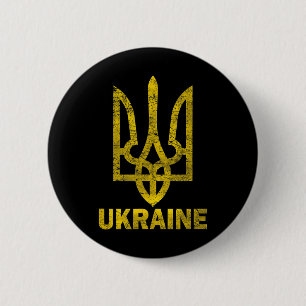 Ukrainische Flagge Vintage Ukraine-Flagge 1  Button