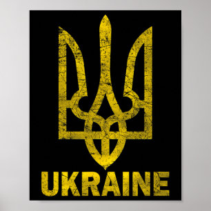 Ukrainische Flagge Vintage Ukraine-Flagge 1 Poster