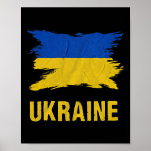 Ukrainische Flagge Vintage Ukraine-Flagge 3 Poster