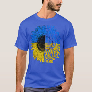 Ukrainische Flagge Vintage Ukraine-Flagge Sonnenbl T-Shirt