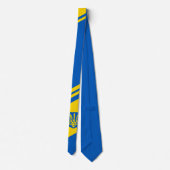Ukrainische Flagge. Wappen. Krawatte (Rückseite)