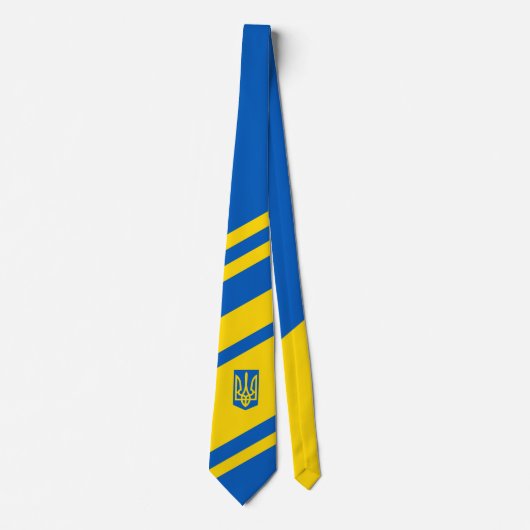 Ukrainische Flagge. Wappen. Krawatte (Vorderseite)