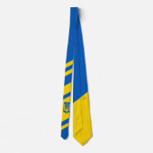 Ukrainische Flagge. Wappen. Krawatte (Rückseite)