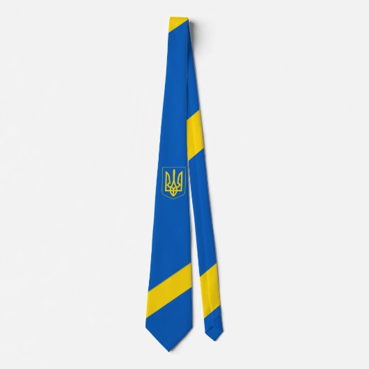 Ukrainische Flagge. Wappen. Krawatte (Vorderseite)