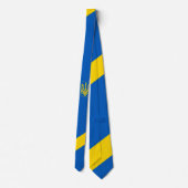 Ukrainische Flagge. Wappen. Krawatte (Rückseite)