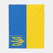 Ukrainische Flagge Wappen Patriotisch Ukrainisch Fleecedecke (Vorderseite)