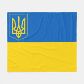Ukrainische Flagge Wappen Patriotisch Ukrainisch Fleecedecke (Vorderseite (Horizontal))