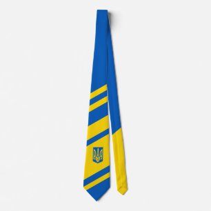 Ukrainische Flagge. Wappen. Truzyb. Krawatte