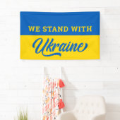 Ukrainische Flagge - wir stehen mit der Ukraine Banner (Insitu)