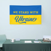 Ukrainische Flagge - wir stehen mit der Ukraine Banner (Messeveranstaltung)