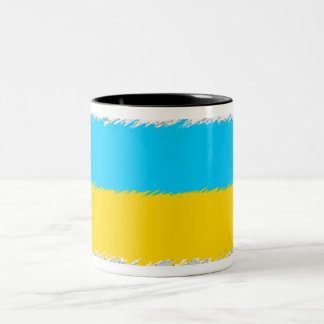 Ukrainische Flagge Zweifarbige Tasse