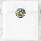 ukrainische Flaggen Runder Aufkleber (Tasche)