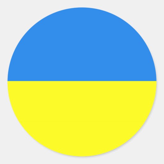 ukrainische Flaggenaufkleber Runder Aufkleber (Vorderseite)