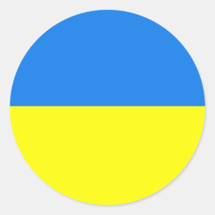 ukrainische Flaggenaufkleber Runder Aufkleber