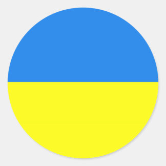 ukrainische Flaggenaufkleber Runder Aufkleber
