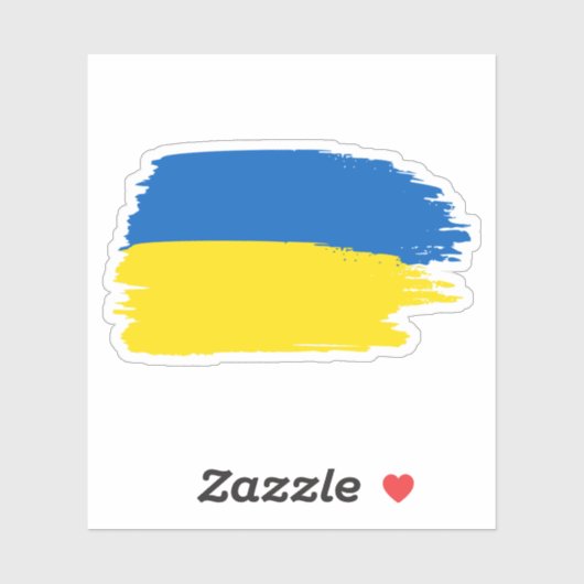 Ukrainische Flaggenfarbe Textur Aufkleber (Blatt)