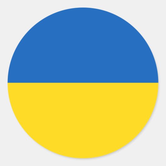 Ukrainische Flaggenfarben Runder Aufkleber (Vorderseite)