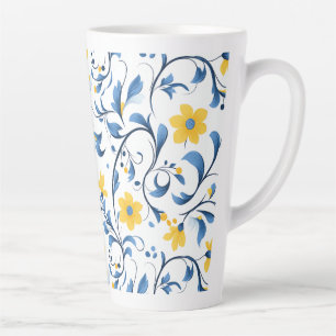 Ukrainische florale Volkskunstmotive. Milchtasse