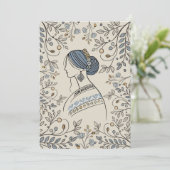 Ukrainische Folklorekunstkarte - Blumendesign Feiertagskarte (Stehend Vorderseite)