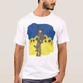 Ukrainische Frau. ukrainische Flagge T-Shirt (Vorderseite)