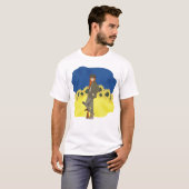 Ukrainische Frau. ukrainische Flagge T-Shirt (Vorne ganz)