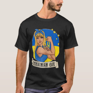 Ukrainische Frauen Mädchen Ukraine-Flagge Merchand T-Shirt