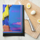 Ukrainische Freiheit Geschirrtuch (Viertel Falte)