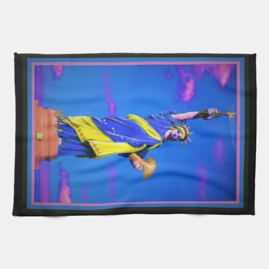 Ukrainische Freiheit Geschirrtuch (Horizontal)