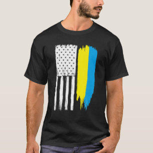 Ukrainische Hälfte Ukraine Halbukraine Halbamerika T-Shirt