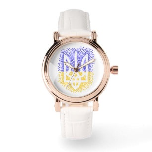 Ukrainische heraldry trident tryzub streut Sterne Armbanduhr