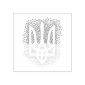 Ukrainische heraldry trident tryzub streut Sterne Gummistempel (Prägung)
