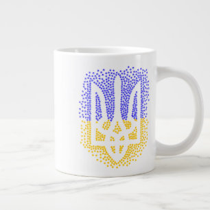 Ukrainische heraldry trident tryzub streut Sterne Jumbo-Tasse