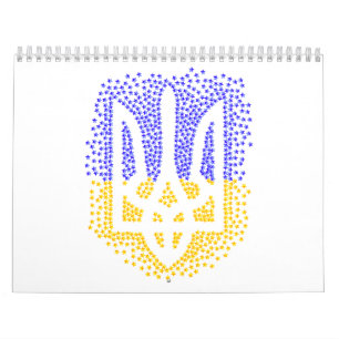 Ukrainische heraldry trident tryzub streut Sterne Kalender