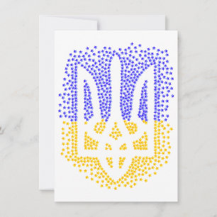 Ukrainische heraldry trident tryzub streut Sterne Karte