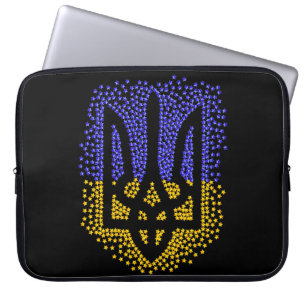 Ukrainische heraldry trident tryzub streut Sterne Laptopschutzhülle