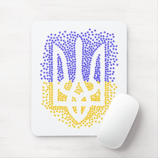 Ukrainische heraldry trident tryzub streut Sterne Mousepad (Mit Mouse)