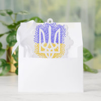 Ukrainische heraldry trident tryzub streut Sterne