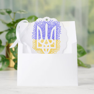 Ukrainische heraldry trident tryzub streut Sterne Ornament Karte