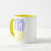 Ukrainische heraldry trident tryzub streut Sterne Tasse (Vorderseite Links)