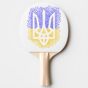 Ukrainische heraldry trident tryzub streut Sterne Tischtennis Schläger