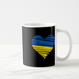 Ukrainische Herzflagge Farben Blau Gelb Ukraine Fr Kaffeetasse