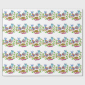 Ukrainische Hochzeits-Vogel-Volkskunst Geschenkpapier (Flach)