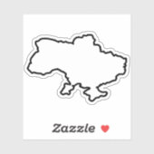 Ukrainische Karte Aufkleber (Blatt)