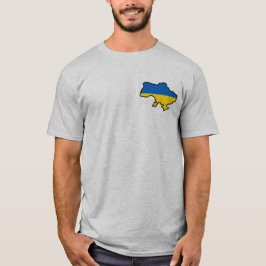 Ukrainische Karte in Blau und Gelb T-Shirt