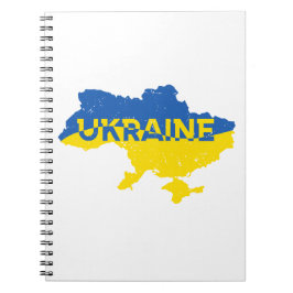 Ukrainische Karte. Ukrainische Flagge. Ukraine Notizblock