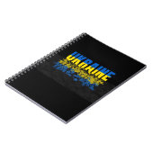 Ukrainische Karte. Ukrainische Flagge. Ukraine Notizblock (Linke Seite)