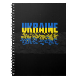 Ukrainische Karte. Ukrainische Flagge. Ukraine Notizblock